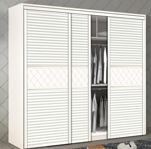 米蘭白+木紋衣柜